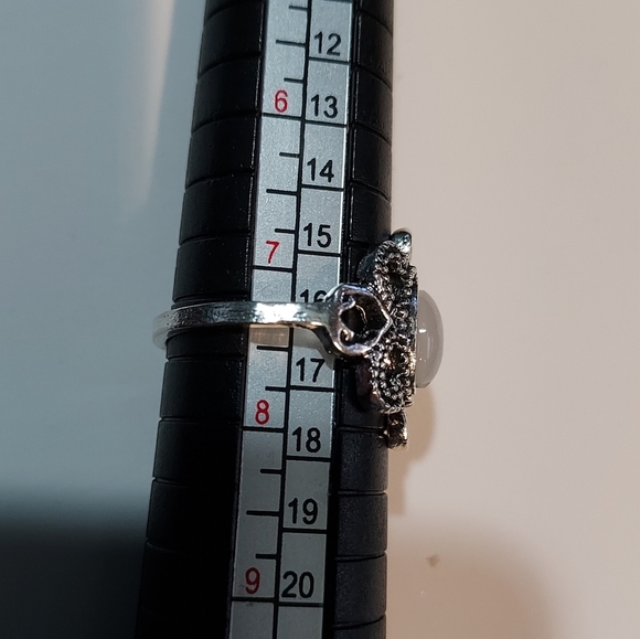 Handcrafted faux Opal and alloy ring size 7.25 - Picture 2 of 4